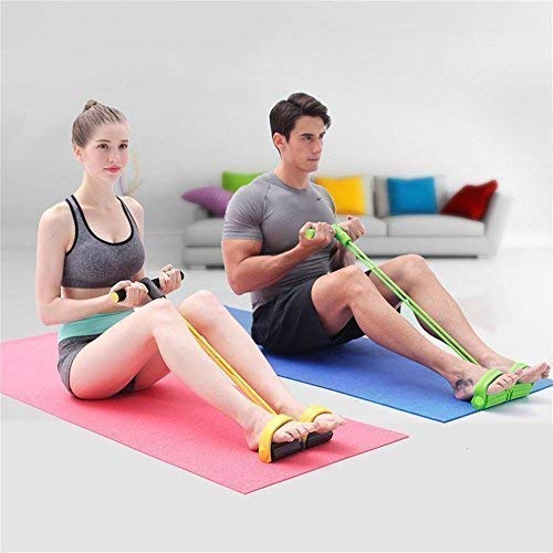 Foot Pedal Resistance Band - Elastic Sit-Up Pull Rope for Fitness