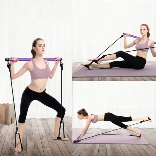 Portable Pilates Bar with Resistance Band